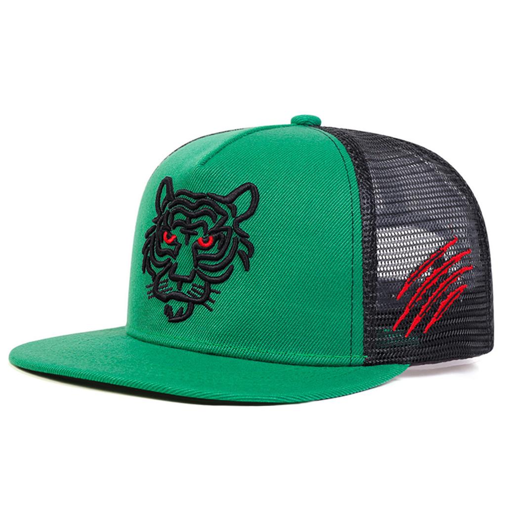 Tiger head embroidered baseball cap for men and women, casual street fashion, versatile