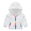 Children's Summer Hooded Breathable Sunscreen Long Sleeve Lightweight Zipper Jacket