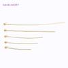 Wholesale 50pcs/Lot 18K Gold Plated Brass Ball Head/Flat Head/Eye Head Pins For Jewelry Making Supplies DIY Beading Accessories
