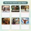 1pc, Oversized, 2026 Dog Wall Calendar, Abstract Dogs - 12 Distinct Designs, Wall Calendar, Birthday, Christmas, New Year Gift