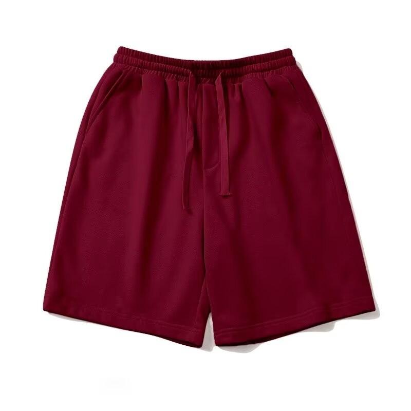 New 280g Imitation Cotton Casual Drawstring 5-Point Shorts - Versatile & Loose-Fit Sports Pants