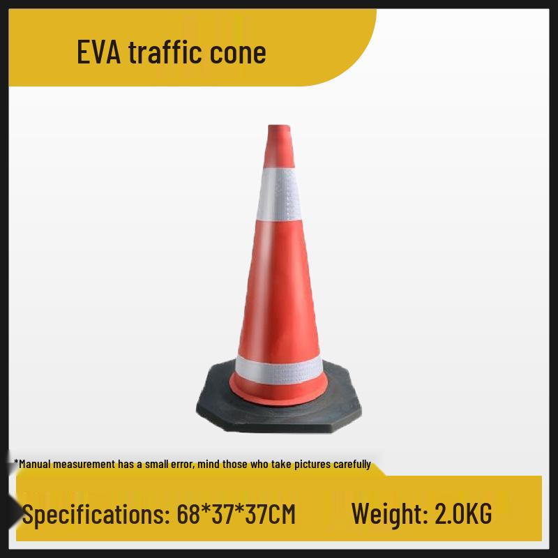 70cm Reflective PVC Traffic Cone with Lifting Ring - Safety Barrier