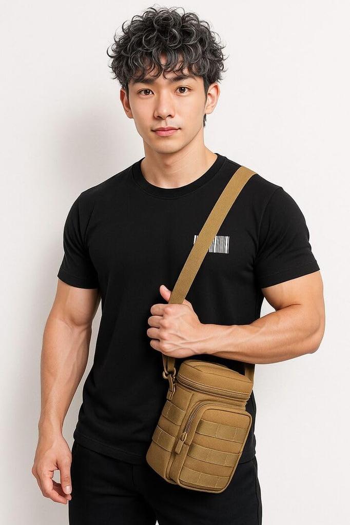 LTG Shoulder Bag for Men and NEK Large Storage Military Everyday Waist 7986699 Women, Multifunctional, Design, Capacity, Style, Outdoor, Walking,