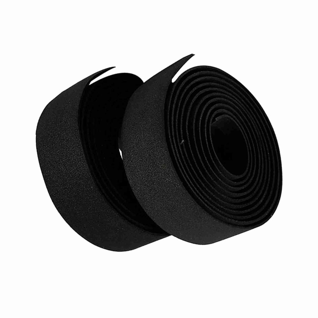 2pcs Cycling Road Bike Handlebar Grip Wrap Tape 2 Bar Plugs(Black+White)