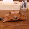 New Neck Hanging Handmade Vintage Vegetable Tanned Leather Sunglasses Bag with Tree Cream Cowhide Handmade Old Glasses Case