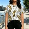 Women's Leopard Print Short Sleeve T-Shirt Basic Versatile,Soft & Skin-Friendly Casual Top for Daily Wear & Shopping