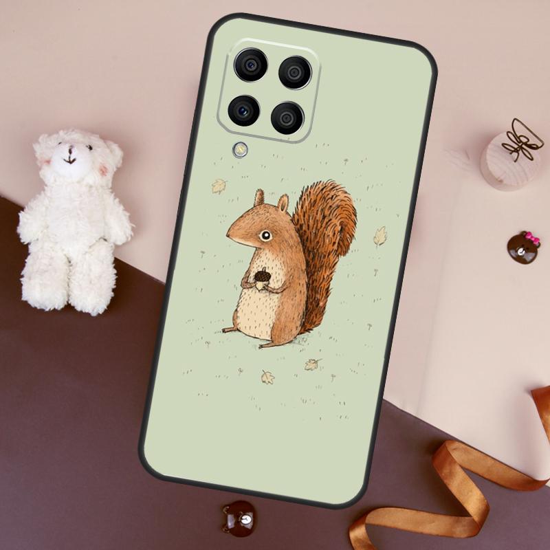 Cartoon Animal Squirrel Case For Samsung Galaxy M32 M52 M14 M54 M13 M33 M53 M56 M36 M16 M31 M11 M12 M35 M55 M15 M06