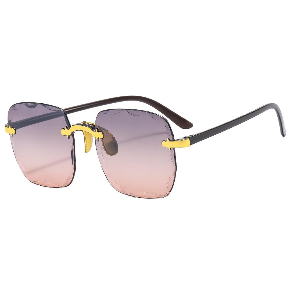 Fashion Rimless Women Gradient Sunglasses New  Brand Designer Sun Glasses Vintage Shades Female Pink Eyewear Gafas De Sol