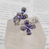 Sace Gems Resizable Ring for Women 925 Sterling Silver Natual Tanzanite Bridal Wedding Party Fine Jewelry Gift