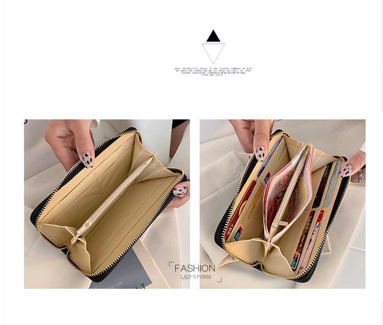 2025 Korean Style Women's Medium-Long PU Embossed Wallet with Multi-Card Slots and Coin Purse