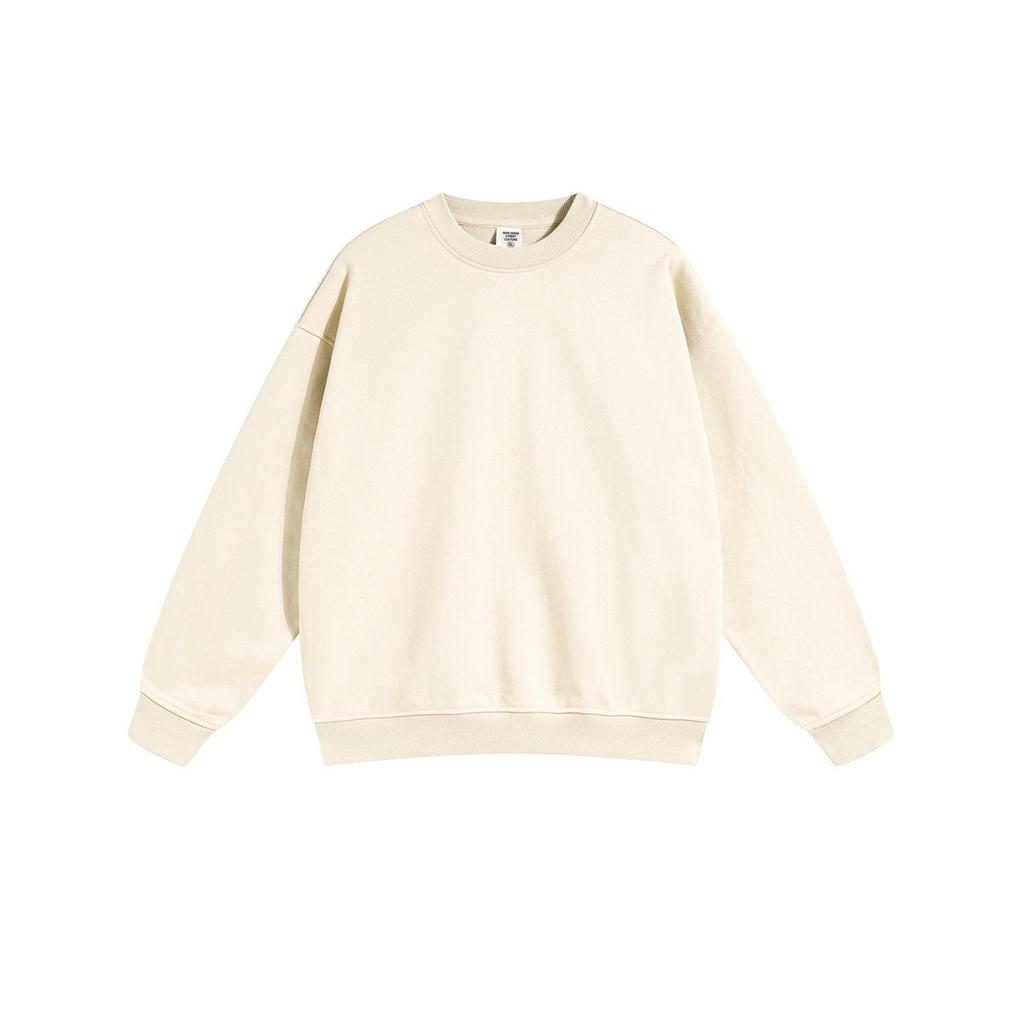 2024 Autumn/Winter Men's High-Quality 450G Terry Crewneck Sweater - Fashionable and Loose Fit