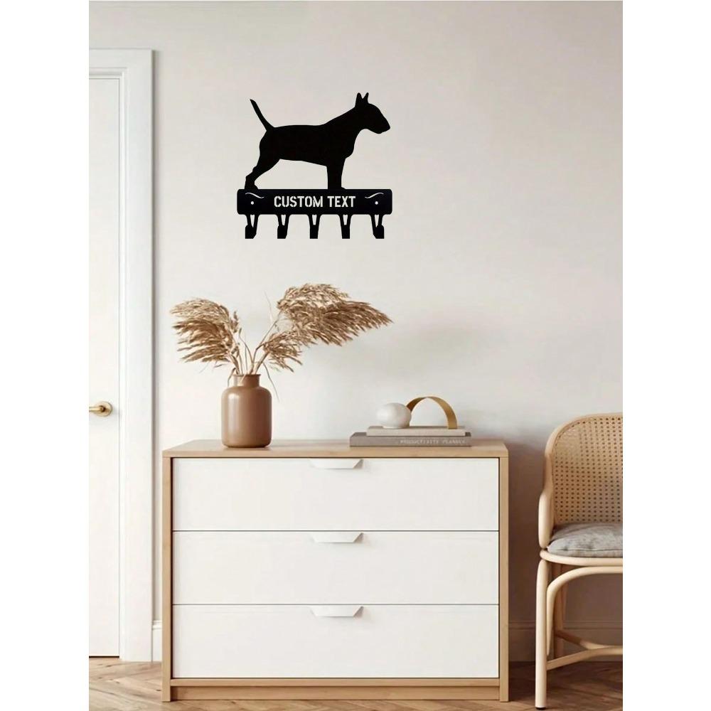 Personalized Dog Name Hook Metal Wall Mount Key Holder Home Entryway Organizer