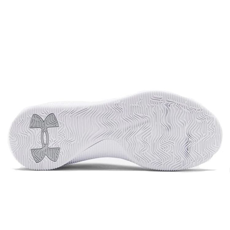 Under Armour Jet Mid Basketball Shoes Men Sneakers Gray White 3022051-101