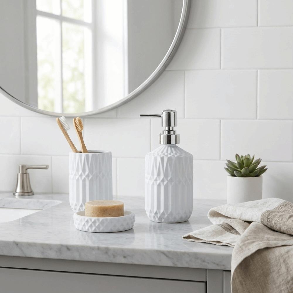 Textured Liquid Soap Dispenser Press Hand Sanitizer Bottle Liquid Storage Home Use