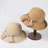 1PC New Summer Women Sun Hat Casual Fashion Bowtie Fisherman Hat Straw Hat with Bow Ribbon Travel Beach Hat CJCYMZ050