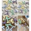 2Pcs Bowknot Pendent Hair Clip Hairpin with Sweet Bow Hairclip Decoration Colorful Hair Barrettes Ornament for Girls
