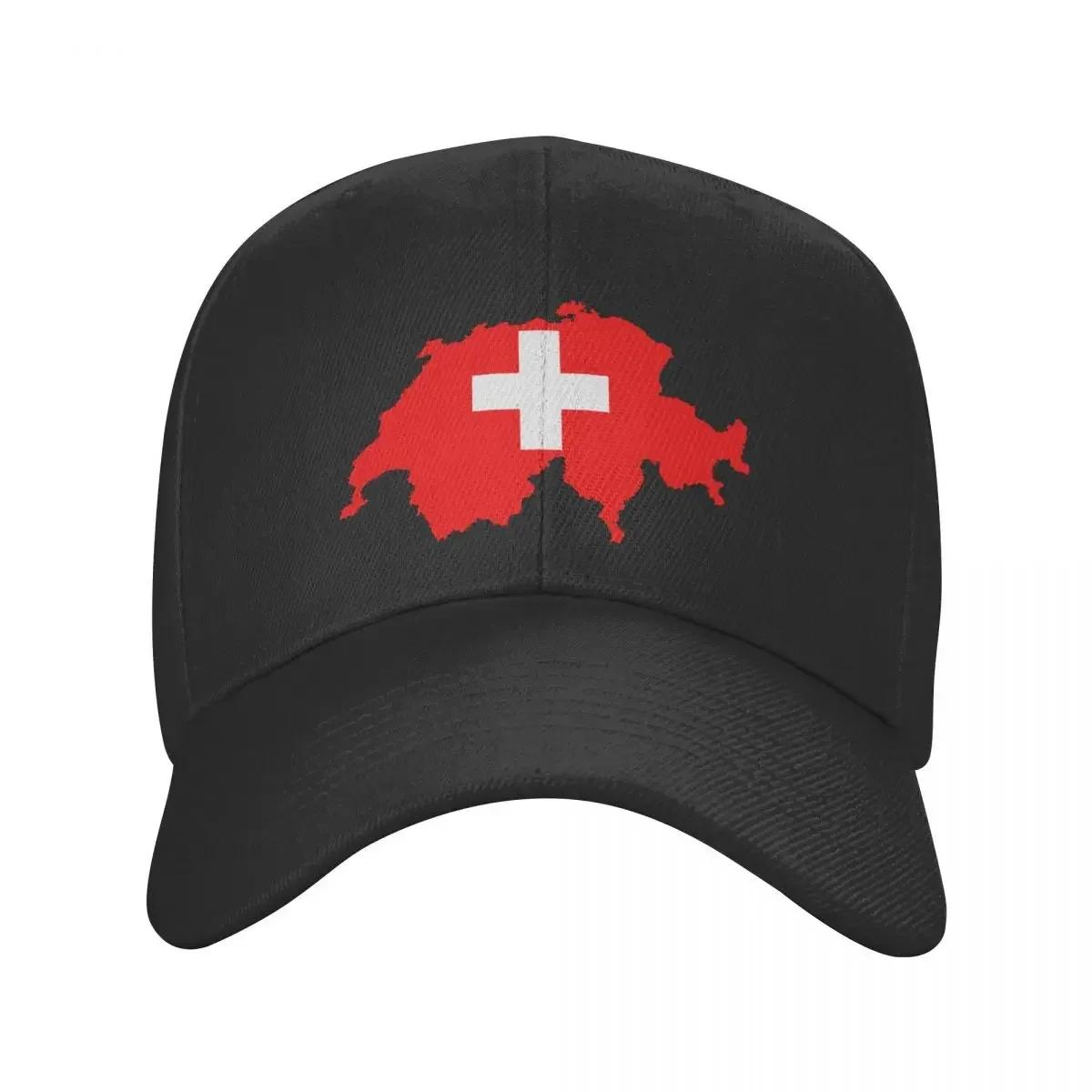 

Fashion Swiss Map Switzerland Flag Baseball Cap Women Men Custom Adjustable Adult Dad Hat Hip Hop Snapback Caps Baseball Cap