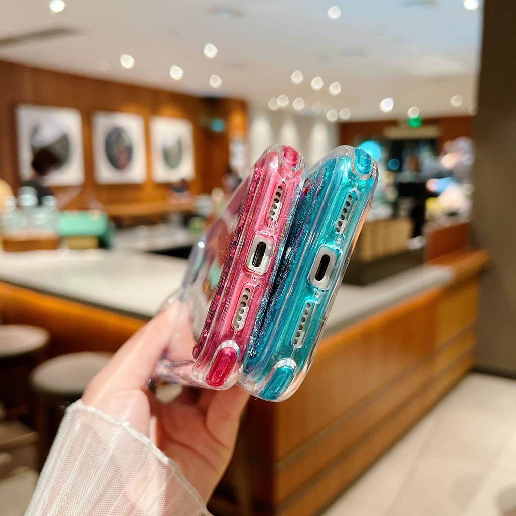 Glitter Quicksand Sand Gradient Laser Sequin Case For iPhone 17 Air 16 15 14 13 12 11 Pro X R S Max 7 8 Plus SE Cute Clear Cover