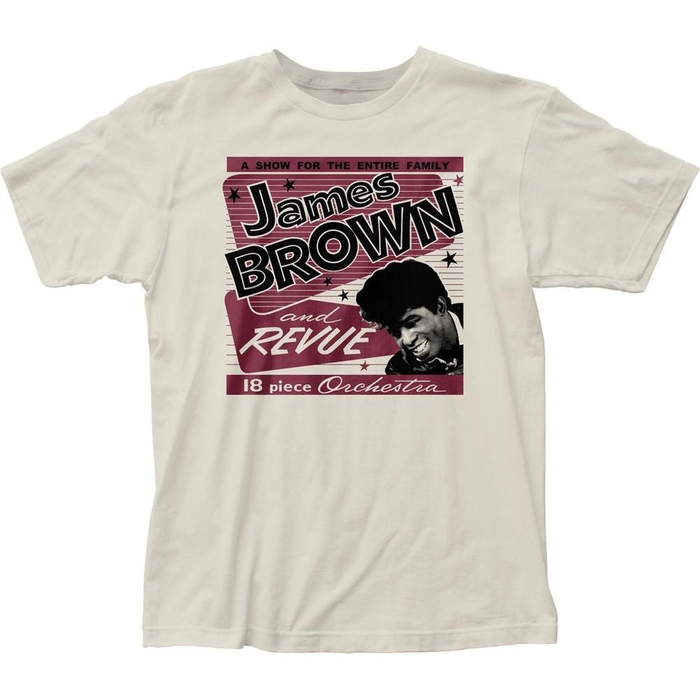 James Brown 18 Piece Orchestra Mens T Shirt Music Classic Concert Tee Natural Unisex T-Shirt L