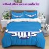The Bulls rugby Pattern Bedding,Quilt Set Quilt Cover Pillowcase Home Birthday Gift (1*duvet cover+2*pillowcase,without core)