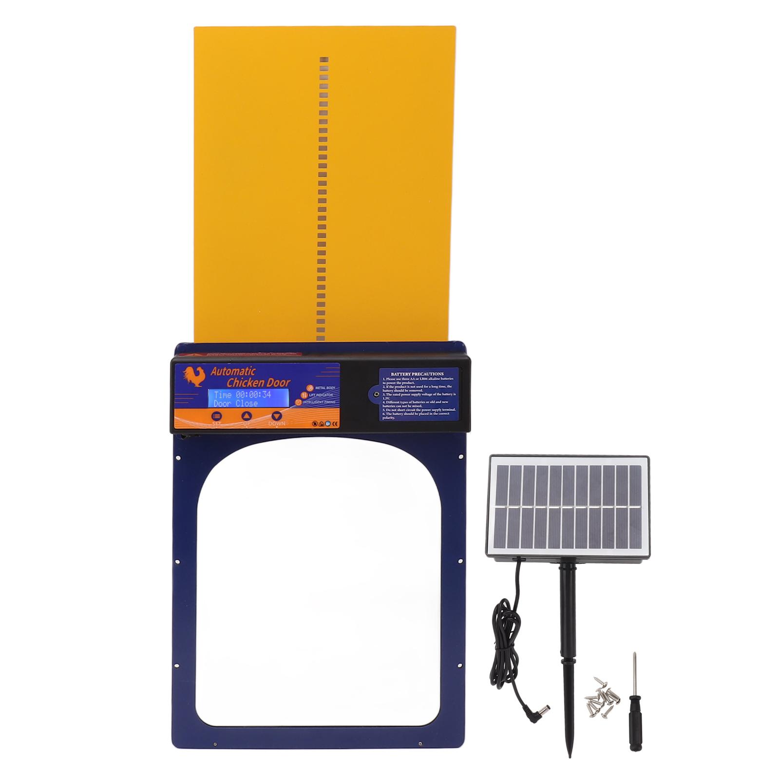 

Автоматическая дверь для курятника с таймером на солнечной батарее IP45 Водонепроницаемые алюминиевые автоматические двери для курятника королевский синий