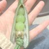 Pea Shell Bag Charm Cute Pea Beads Pendant Handmade Keychain Charm Accessory for Backpack Phone Handbag Decoration