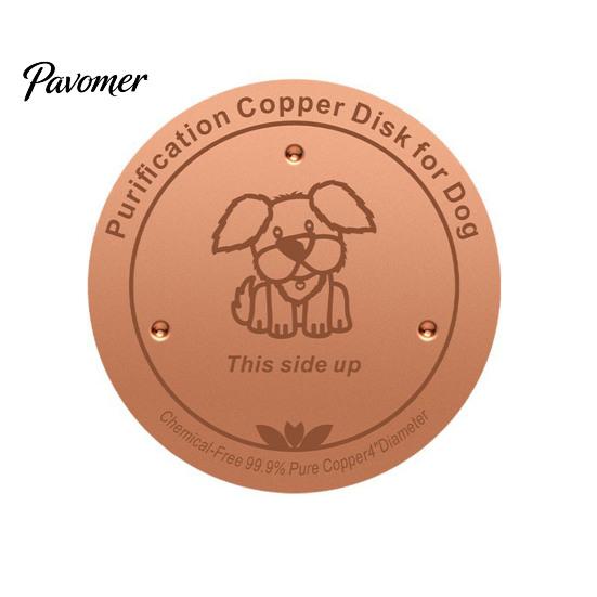 Pure Copper Disc for Dog Water Bowl Purification Dog, 4-Inch Diameter Disc, Raised Fountain with 3-Point Support Dispenser Durable