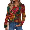 Women's Print Long Sleeve Shirts Elegant Casual Tops Trendy Shirts Tops