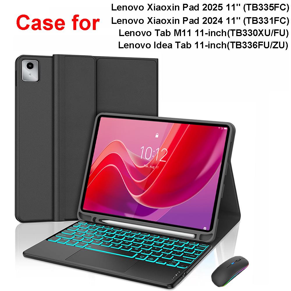 Case for Tab M11 11inch,Bluetooth Keyboard cover for Xiaoxin Pad 11 in /,for Idea Tab 11 Smart Stand Cover