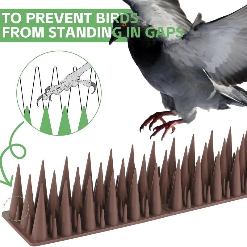 10/1 pezzi Punte Repellenti per Uccelli da Esterno Flessibili Uccelli Piccioni Gatti Dissuasori a Punte per Giardino Finestre Recinzioni Tetto Balcone Ringhiera
