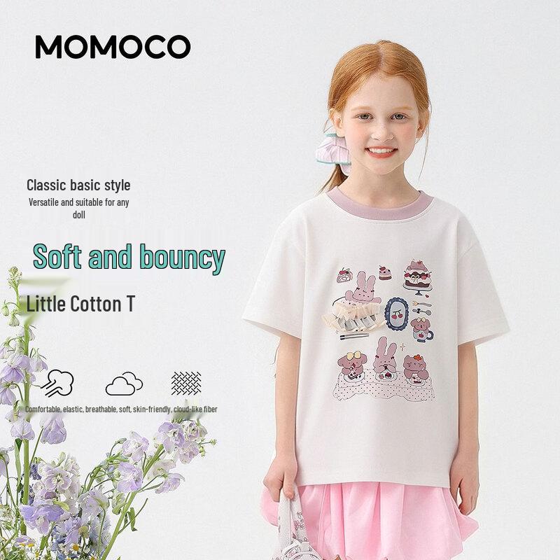 MOMOCO Girls' Summer Graphic T-Shirt