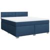 Maison Exclusive - Sommier à lattes de lit avec matelas Bleu 180x200 cm Tissu
