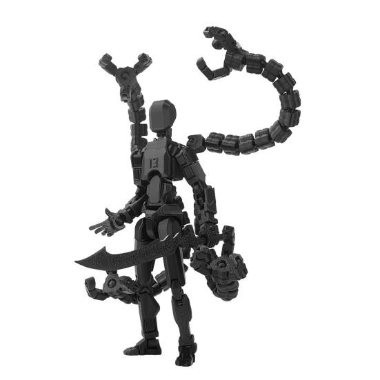 3D Printed Robot Action Figure with Accessories Movable Joints Robot Model Toy