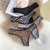 Women's Low-Rise Leopard & Zebra Thong Cutout Panties