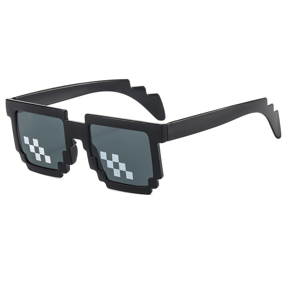 Pixel Mosaic Sunglasses Men Women Funny Retro Fashion Eyewear Unisex Birthday/Party Cosplay Gamer Robot UV400 Sun Glasses