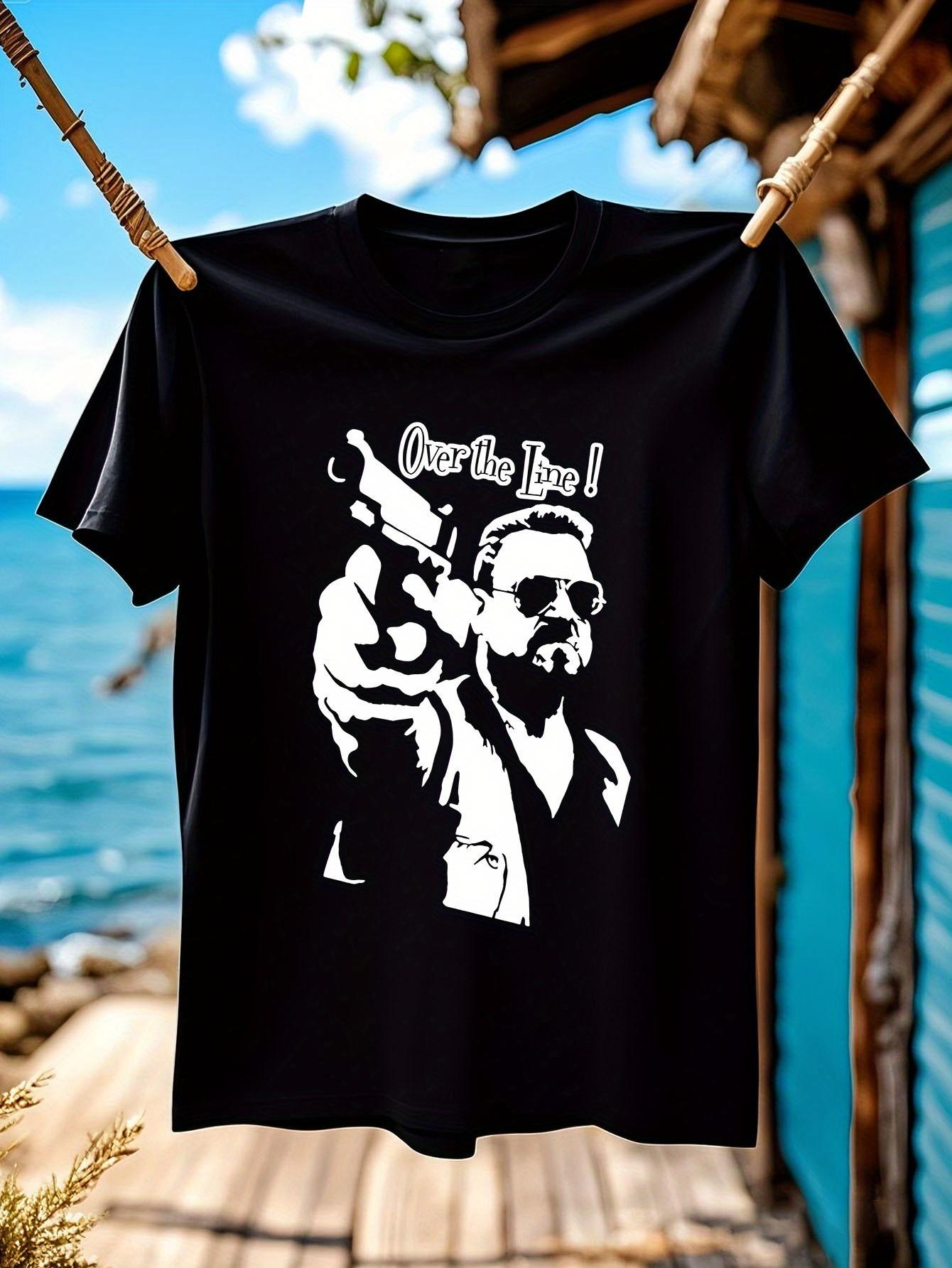 The Big Lebowski Movie Tshirt - Black with White Over the... S