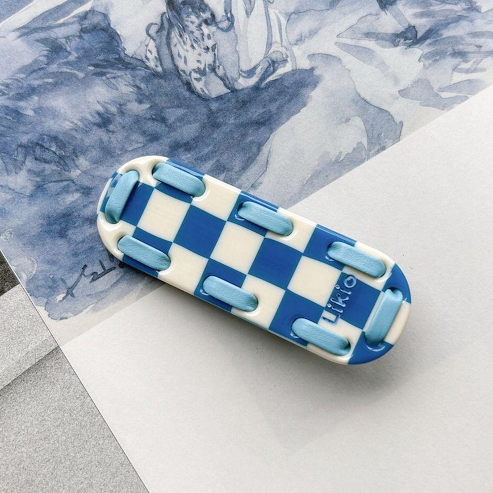 

Корейский Стиль Скейтбординг Заколка Для Волос Геометрия Вязать Шпилька Шахматная Доска Утконос Клип Девушки