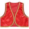 Jongens Arabische Prins Kostuum Open Voorzijde Gouden Mouwloos Vest Halloween Cosplay Fancy Dress Up