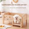Hundebett für kleine Hunde & Katzen Holz-Hundehütte erhöhte Liegefläche Sommer Kühlbett für Welpen/Kätzchen Bodenfeuchteschutz Haustiermöbel