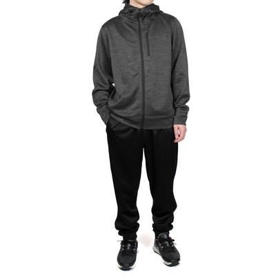 Stayland Hooded Jersey Stretch Full 6 Pockets Men's Set, Fabric, Zipper, (JP, Alphabet, 5L, Charcoal)