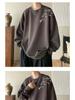 Men's Autumn/Winter Thick Printed Hoodie – Trendy Velvet-Lined Long Sleeve Outerwear