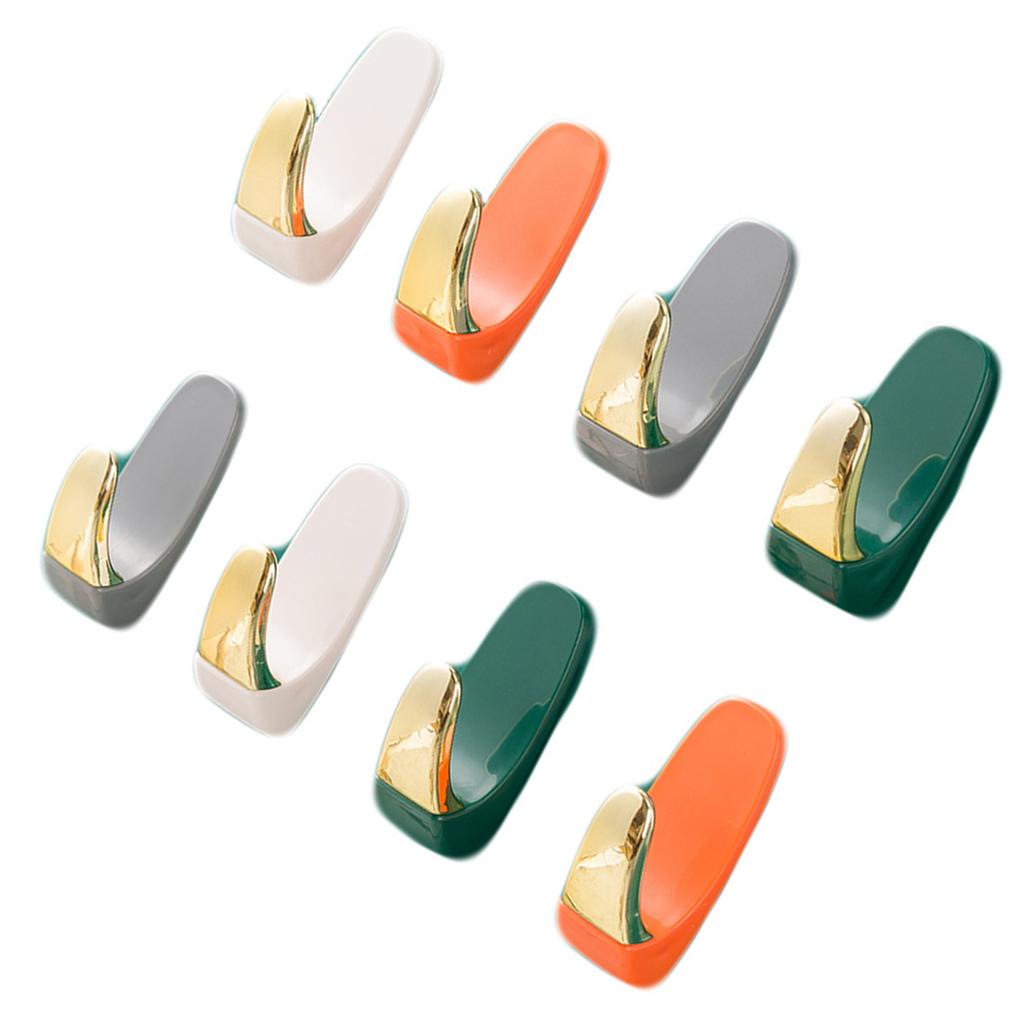 8 Stück Wandhaken Selbstklebend Einfache Installation Platzsparend Multifunktion Wandmontierter Handtuchhaken für Mäntel Handtücher