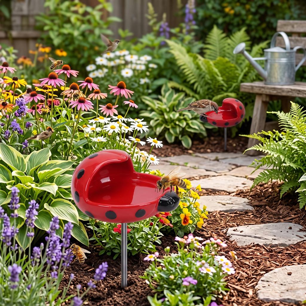 Bee Waterer Animal Watering Stations Bird Water Feeders for Outdoor Patio Yard Lawn