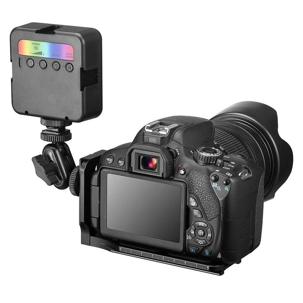 1/4''Screw Double Ball Head Bracket 360° Rotation Extend Mount  for Camera Monitor Video Light Mic