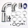 Universelles Auto Kaltluftansaugsystem 76mm 3 Zoll Aluminiumrohr Ansaugrohr Kit Turbo Direktes Kaltluftfiltersystem
