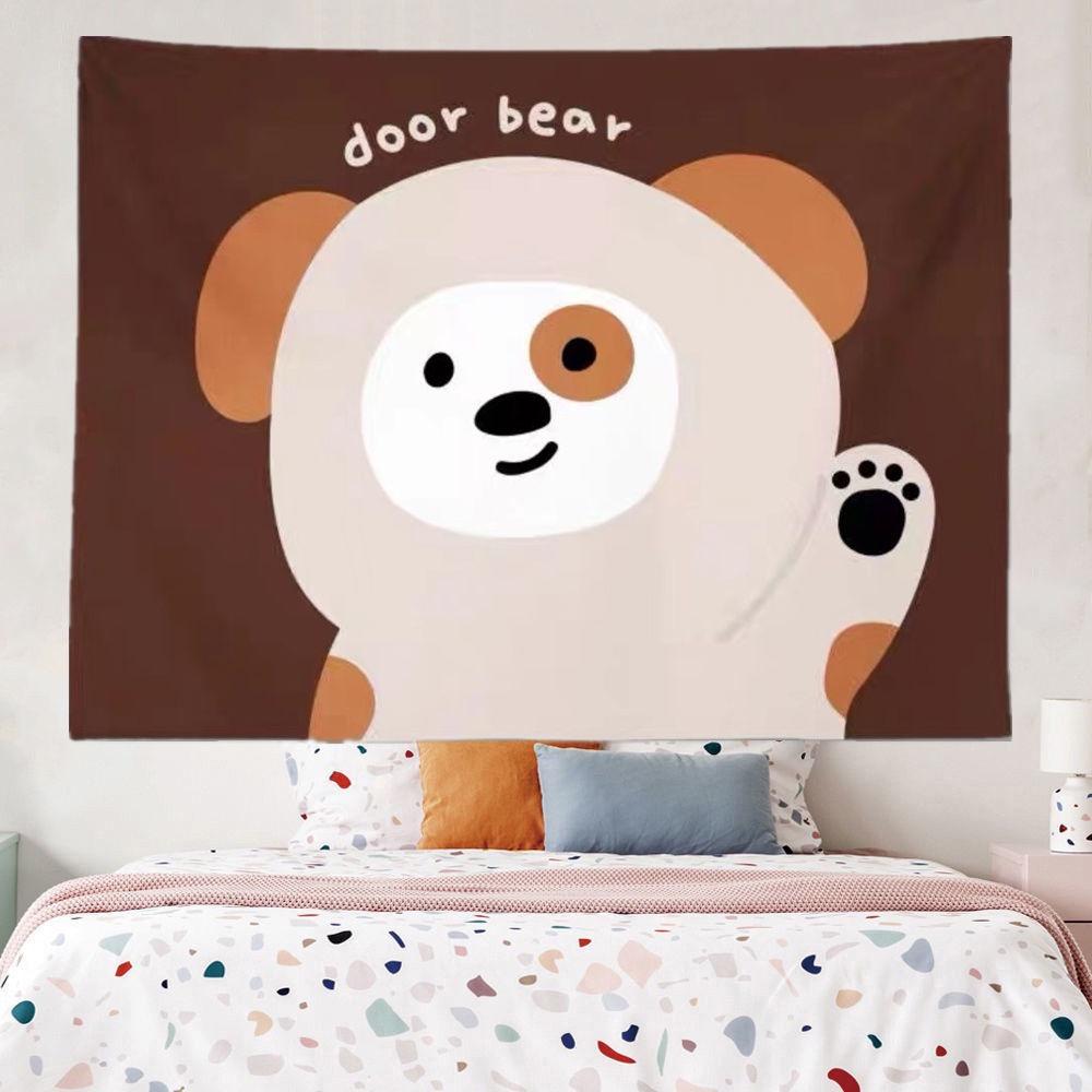 Lovely Bear Background Cloth Tapestry Dormitory Bedside Girl Heart Home Decoration Bedroom Tapestry