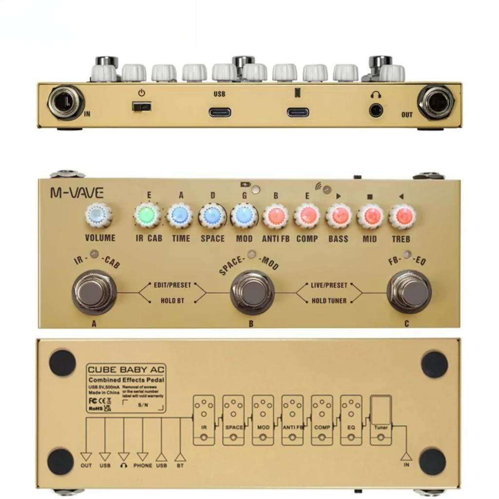 AC: 9 szafek IR + EQ | Centrum studyjne gitarzysty akustycznego | Zestaw do nagrywania z zasilaniem ładowanym przez 12 godzin