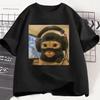 Men's Gothic High Quality 2025 Funny Gang Cat Meme T Shirt T-shirt Tide Oversized Short Sleeve Crewneck Tee Shirts Casual Unisex