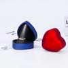 Heart-Shaped LED Ring Jewelry Box with Black Pearlescent Interior