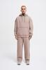 Męska Bluza Oversize Basic z Kapturem - Szary Lód